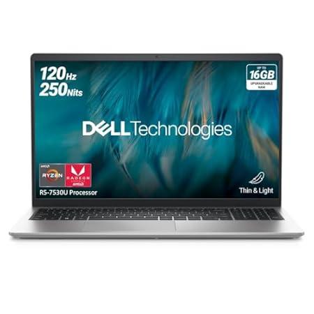 Dell Inspiron 3535, AMD Ryzen 5-7530U, 16 GB RAM, 512 GB SSD, FHD IPS 15.6"/39.62 cm, 120Hz, Windows 11, MS Office 2024, Platinum Silver, 1.67 kg, Thin & Light Laptop